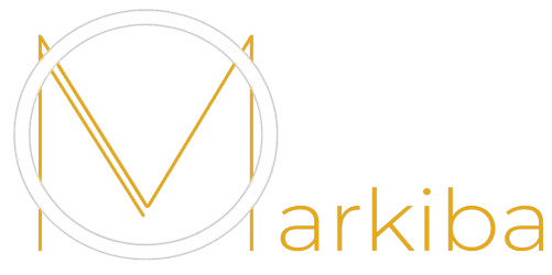 Das Bild zeigt das Logo von Markiba, bestehend aus einem stilisierten "M" in einem Kreis und dem Wort "Markiba" darunter.