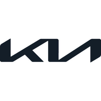 Logo der Automarke Kia: schwarzer, modern gestalteter Schriftzug KIA ohne traditionelle Querstriche, minimalistisch gehalten.